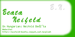 beata neifeld business card